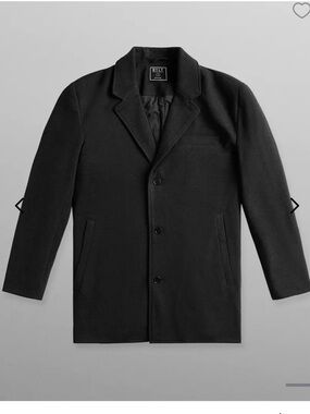 BYLT Basics Men's Coastal Overcoat Size Medium Black Thick Heavy
